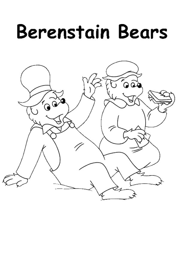 Plansa de colorat cu Ursul Berenstain 7 42